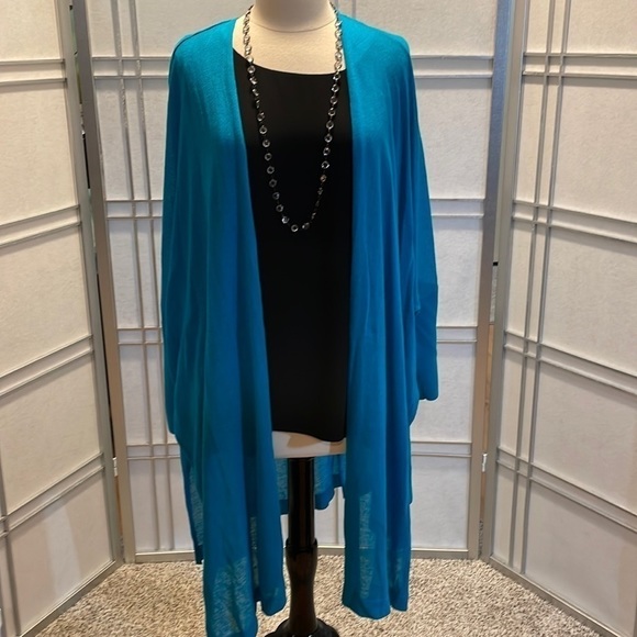 Chico's Sweaters - * Chico's Teal Open Cardigan Size 3